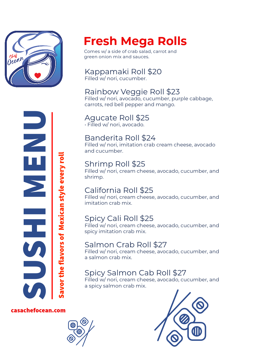extra menu white-2-mexican mega roll